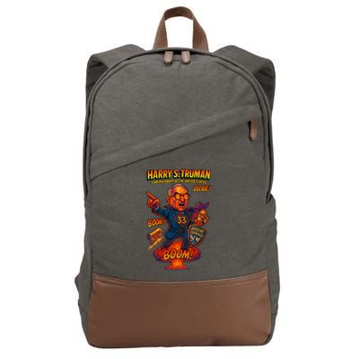 Harry S Truman The Presidential Chronicles Cotton Canvas Backpack