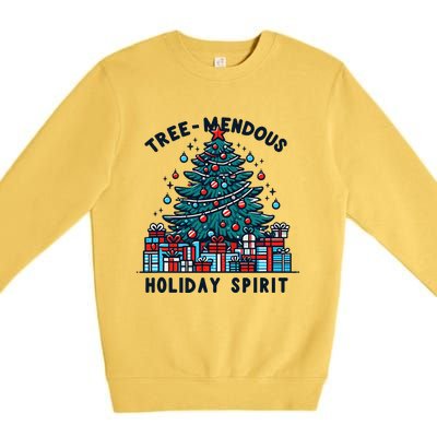 Holiday Spirit Treemendous Beautifully Decorated Christmas Premium Crewneck Sweatshirt