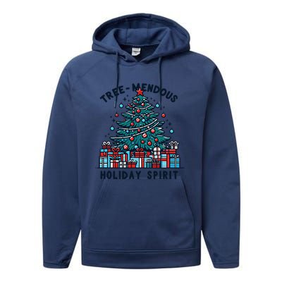 Holiday Spirit Treemendous Beautifully Decorated Christmas Performance Fleece Hoodie