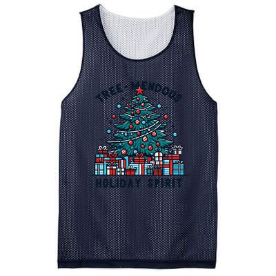 Holiday Spirit Treemendous Beautifully Decorated Christmas Mesh Reversible Basketball Jersey Tank