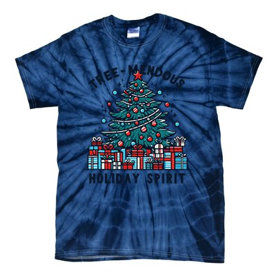 Holiday Spirit Treemendous Beautifully Decorated Christmas Tie-Dye T-Shirt