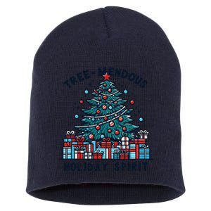 Holiday Spirit Treemendous Beautifully Decorated Christmas Short Acrylic Beanie