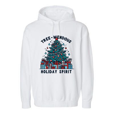 Holiday Spirit Treemendous Beautifully Decorated Christmas Garment-Dyed Fleece Hoodie