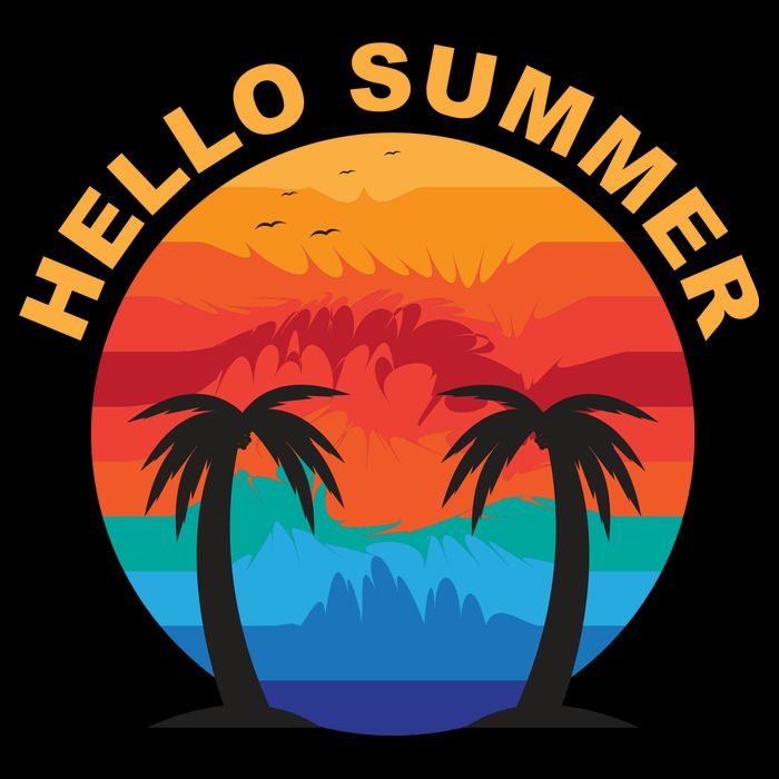 Hello Summer Tropical Sunset Beach Impact Tech Backpack