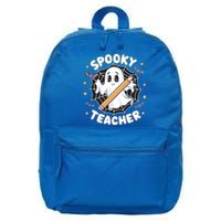 Halloween Spooky Teacher Ghost Bats And Spiderweb Design Gift 16 in Basic Backpack