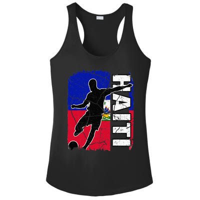 Haitian Soccer Team Haiti Flag Jersey Fans Ladies PosiCharge Competitor Racerback Tank