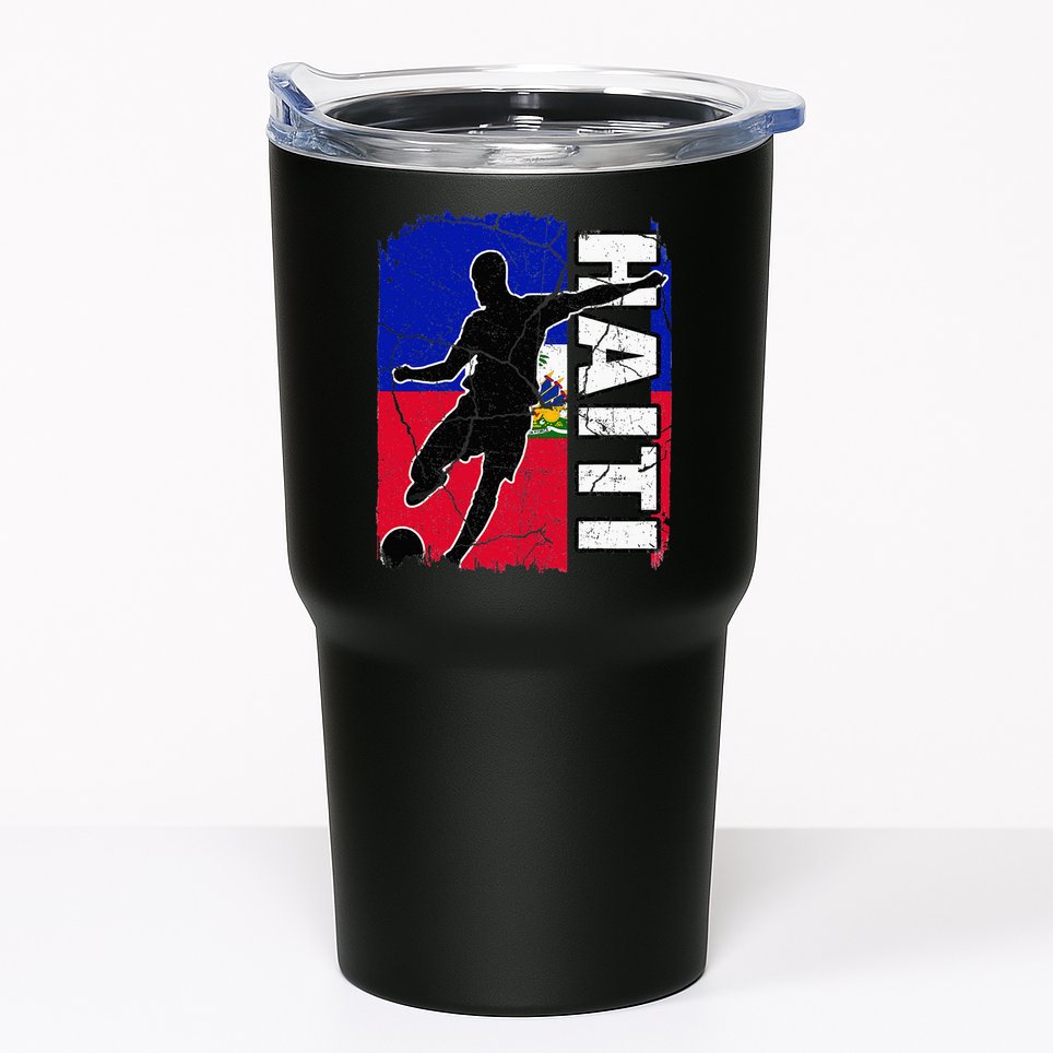 Haitian Soccer Team Haiti Flag Jersey Fans Tumbler