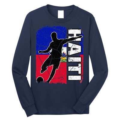 Haitian Soccer Team Haiti Flag Jersey Fans Long Sleeve Shirt