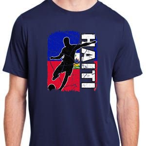 Haitian Soccer Team Haiti Flag Jersey Fans Adult ChromaSoft Performance T-Shirt