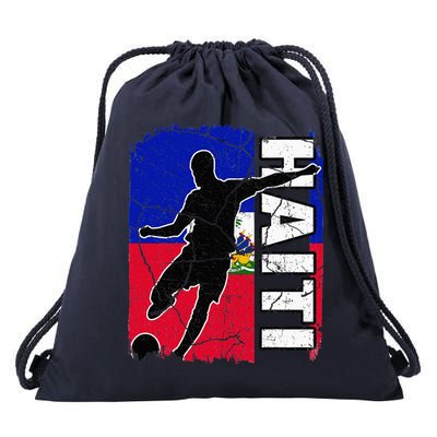 Haitian Soccer Team Haiti Flag Jersey Fans Drawstring Bag