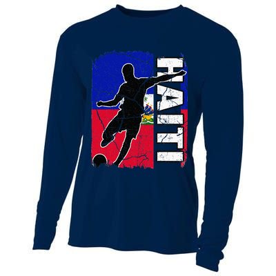 Haitian Soccer Team Haiti Flag Jersey Fans Cooling Performance Long Sleeve Crew