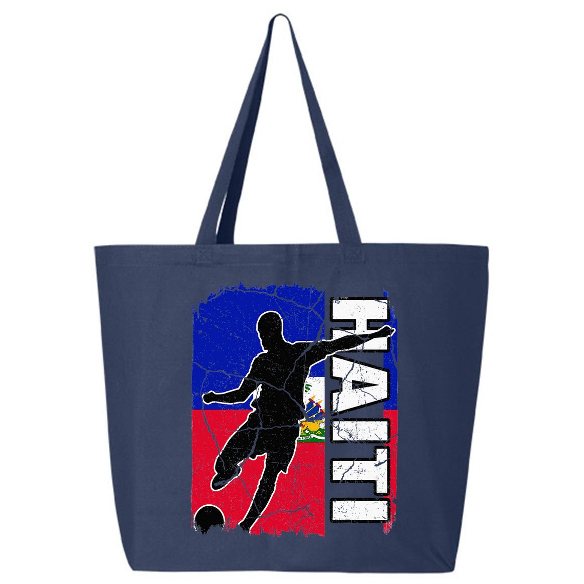 Haitian Soccer Team Haiti Flag Jersey Fans 25L Jumbo Tote