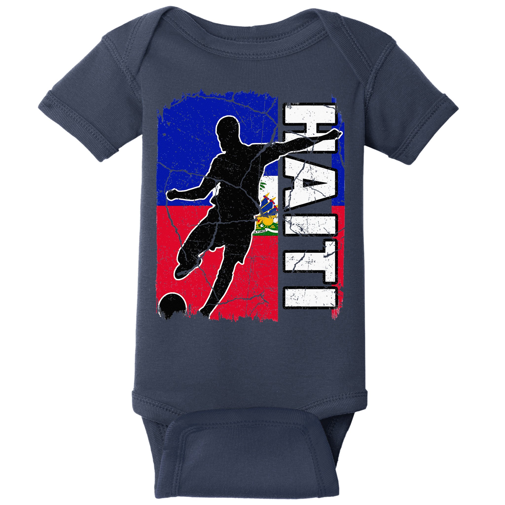 Haitian Soccer Team Haiti Flag Jersey Fans Baby Bodysuit