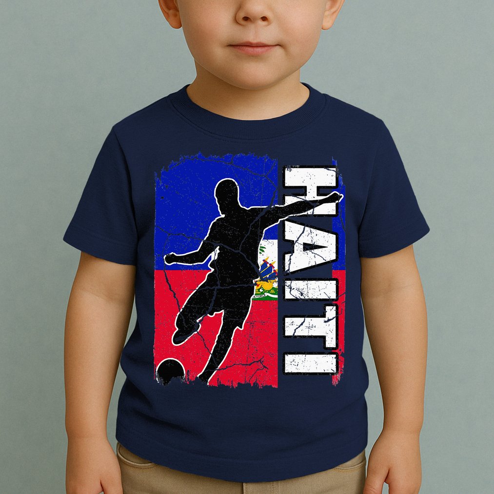 Haitian Soccer Team Haiti Flag Jersey Fans Toddler T-Shirt