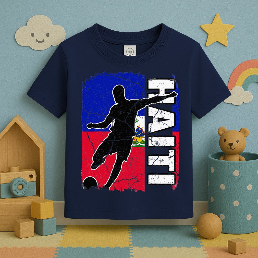 Haitian Soccer Team Haiti Flag Jersey Fans Toddler T-Shirt