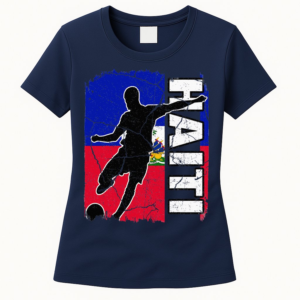 Haitian Soccer Team Haiti Flag Jersey Fans Womens T-Shirt