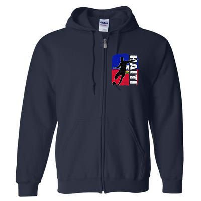 Haitian Soccer Team Haiti Flag Jersey Fans Full Zip Hoodie