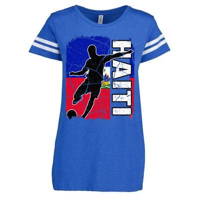 Haitian Soccer Team Haiti Flag Jersey Fans Enza Ladies Jersey Football T-Shirt