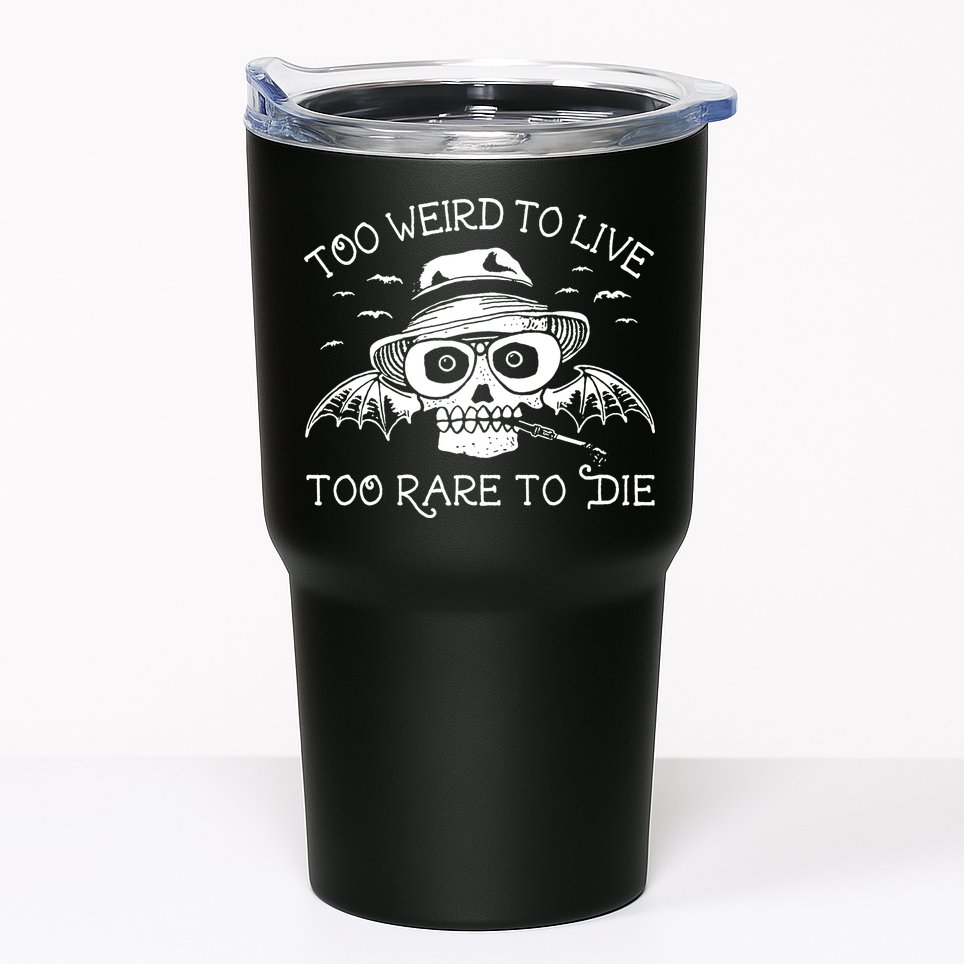 Hunter S Thompson T Shirt Fear And Loathing In Las Vegas T Shirt Too Weird To Live Tumbler