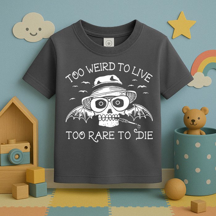 Hunter S Thompson T Shirt Fear And Loathing In Las Vegas T Shirt Too Weird To Live Toddler T-Shirt
