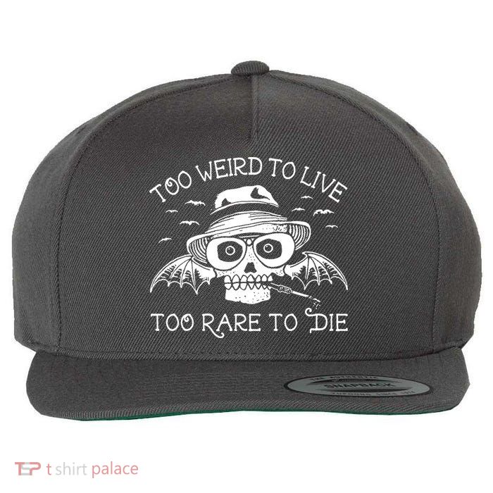 Hunter S Thompson T Shirt Fear And Loathing In Las Vegas T Shirt Too Weird To Live Wool Snapback Cap