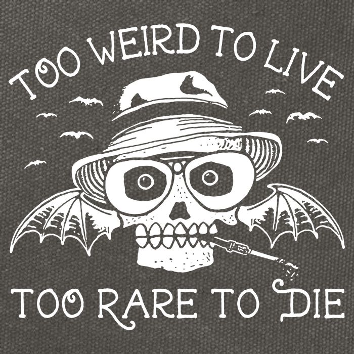 Hunter S Thompson T Shirt Fear And Loathing In Las Vegas T Shirt Too Weird To Live Cotton Canvas Backpack