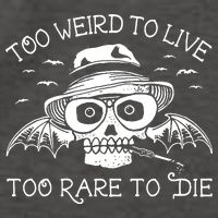 Hunter S Thompson T Shirt Fear And Loathing In Las Vegas T Shirt Too Weird To Live Vector Backpack