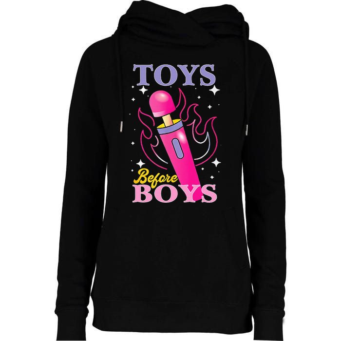 Humor Saying Toys Before Womens Funnel Neck Pullover Hood