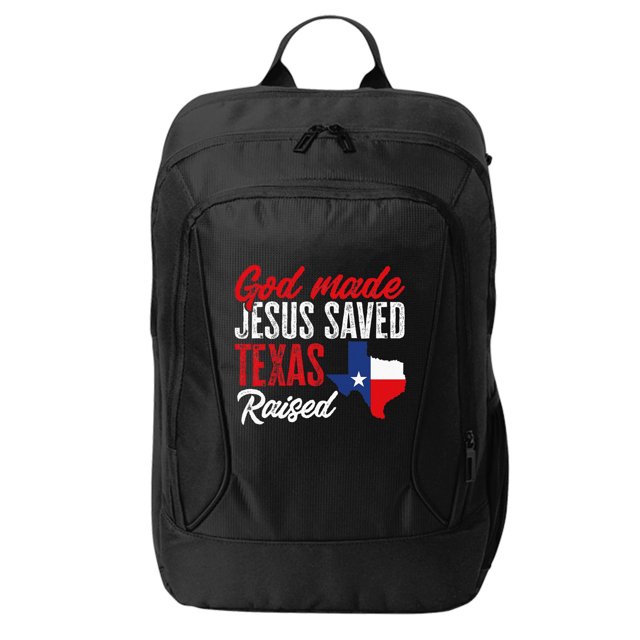 Home State Texas Pride God Made Jesus Saved Texas Raised City Backpack