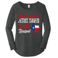 Home State Texas Pride God Made Jesus Saved Texas Raised Women's Perfect Tri Tunic Long Sleeve Shirt