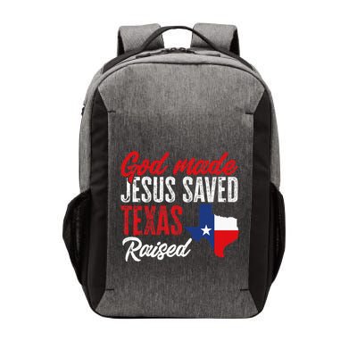 Home State Texas Pride God Made Jesus Saved Texas Raised Vector Backpack