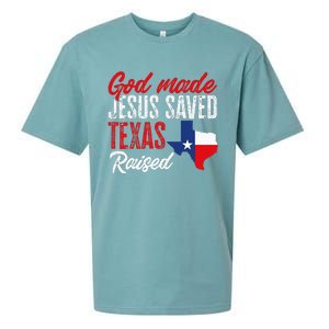 Home State Texas Pride God Made Jesus Saved Texas Raised Sueded Cloud Jersey T-Shirt