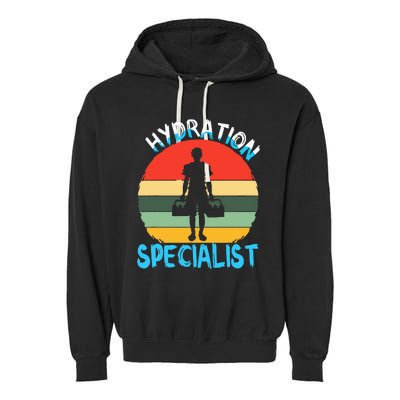 Hydration Specialist Team Manager Football Hydrated Waterboy Garment-Dyed Fleece Hoodie