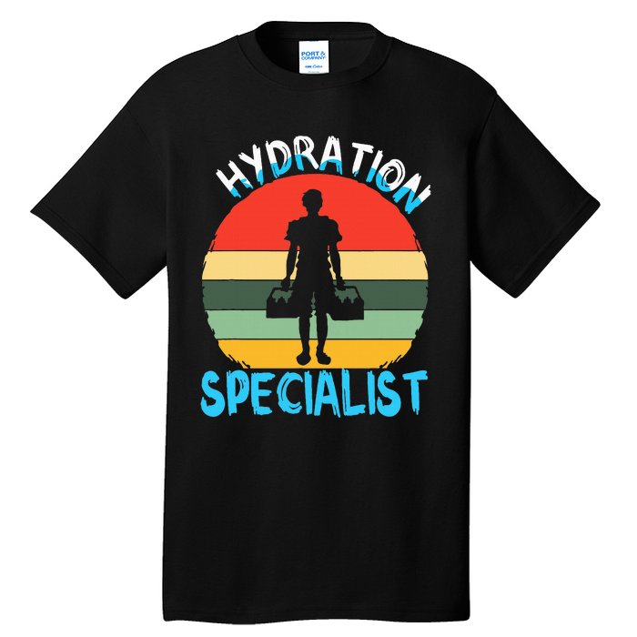 Hydration Specialist Team Manager Football Hydrated Waterboy Tall T-Shirt