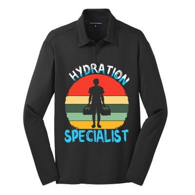 Hydration Specialist Team Manager Football Hydrated Waterboy Silk Touch Performance Long Sleeve Polo