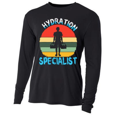 Hydration Specialist Team Manager Football Hydrated Waterboy Cooling Performance Long Sleeve Crew