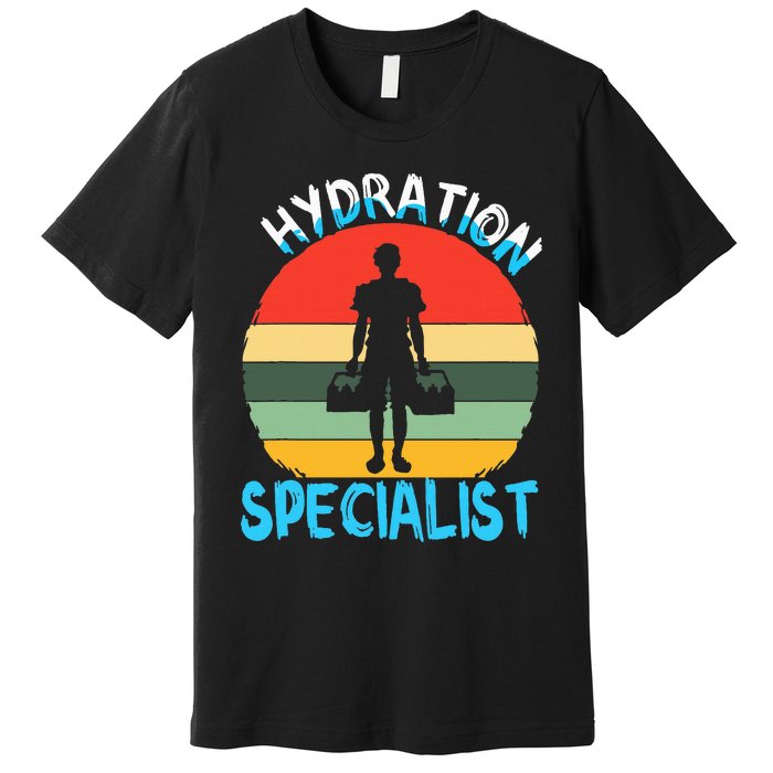 Hydration Specialist Team Manager Football Hydrated Waterboy Premium T-Shirt