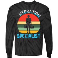 Hydration Specialist Team Manager Football Hydrated Waterboy Tie-Dye Long Sleeve Shirt