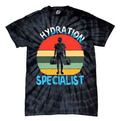 Hydration Specialist Team Manager Football Hydrated Waterboy Tie-Dye T-Shirt