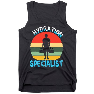 Hydration Specialist Team Manager Football Hydrated Waterboy Tank Top