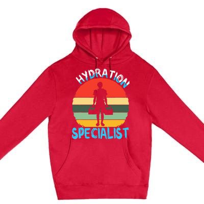 Hydration Specialist Team Manager Football Hydrated Waterboy Premium Pullover Hoodie