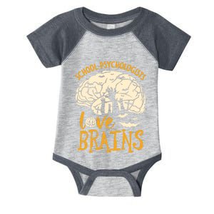 Halloween School Therapist School Psychologists Love Brains Infant Baby Jersey Bodysuit