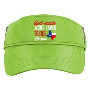 Home State Texas Pride God Made Jesus Saved Texas Raised Adult Drive Performance Visor