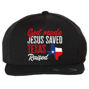 Home State Texas Pride God Made Jesus Saved Texas Raised Wool Snapback Cap