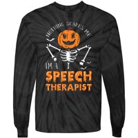 Halloween Speech Therapist Speech Therapy Tie-Dye Long Sleeve Shirt