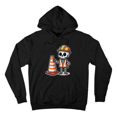 Halloween Skeleton Traffic Cone Hoodie