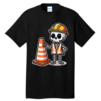 Halloween Skeleton Traffic Cone Tall T-Shirt