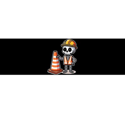 Halloween Skeleton Traffic Cone Bumper Sticker