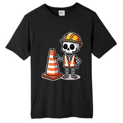 Halloween Skeleton Traffic Cone Tall Fusion ChromaSoft Performance T-Shirt