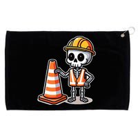 Halloween Skeleton Traffic Cone Grommeted Golf Towel